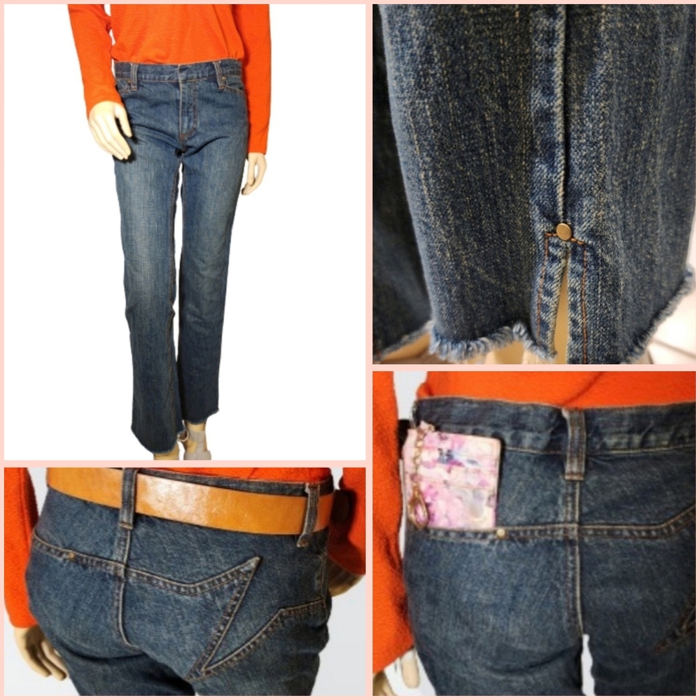 Gap Jeans Size 4 Color Blue Straight Leg
